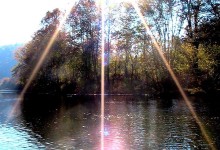 Sunburst over the Clinch River, Southwest Virginia.